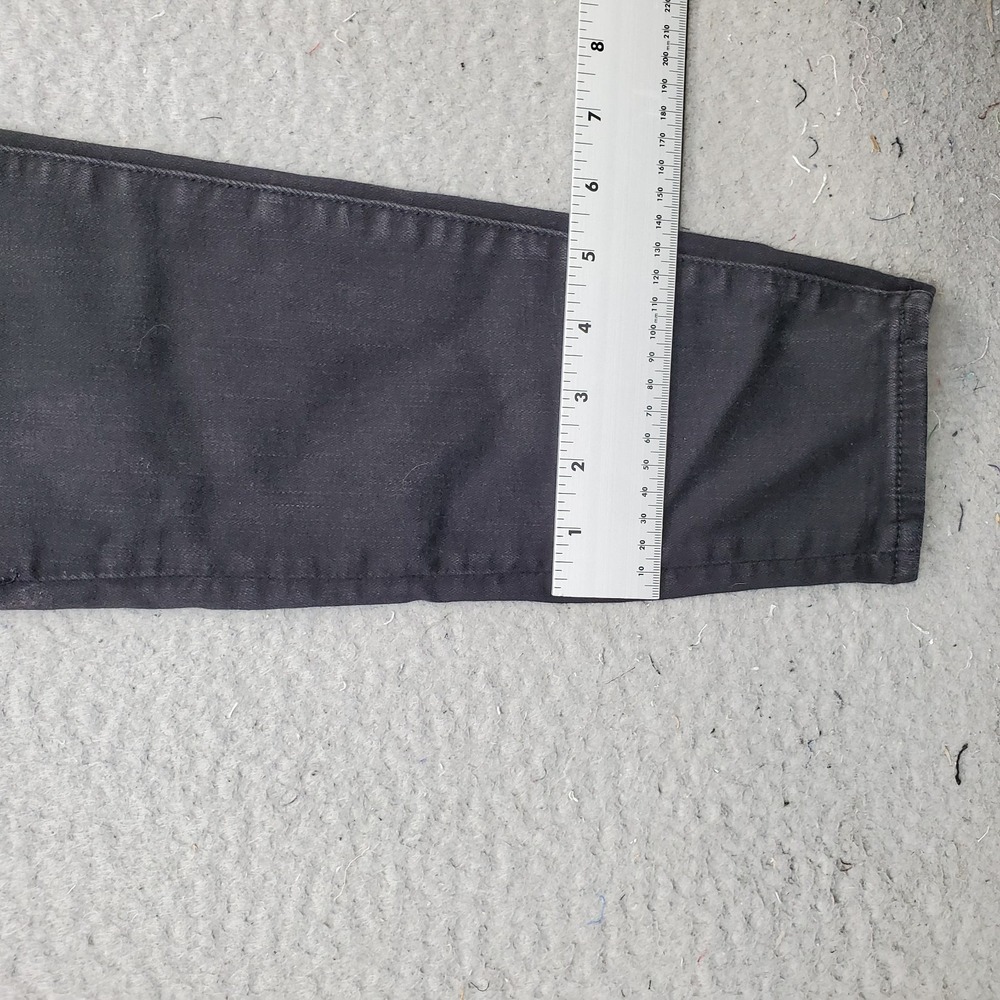 American Eagle Skinny Jeans Womens 8 Black Denim Stretch Distressed Regular Fit - Picture 5 of 8